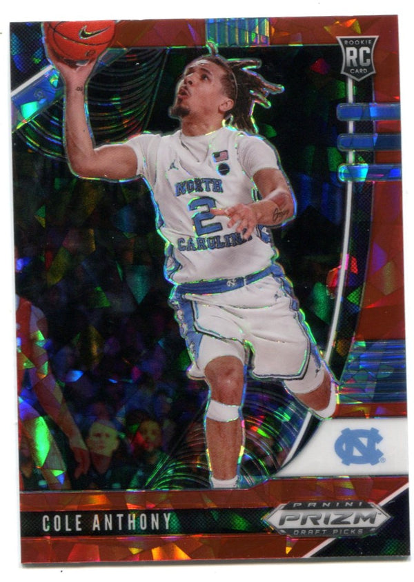 Cole Anthony 2020 Panini Draft Picks Red Cracked Ice Prizm #49 Card