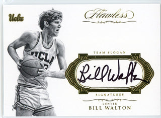 Bill Walton Autographed 2021 Panini Flawless Team Slogan Card