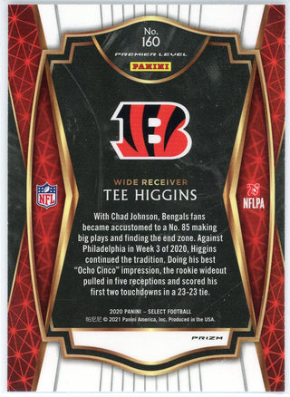 Tee Higgins 2020 Panni Select Premier Level Silver Prizm Rookie Card #160