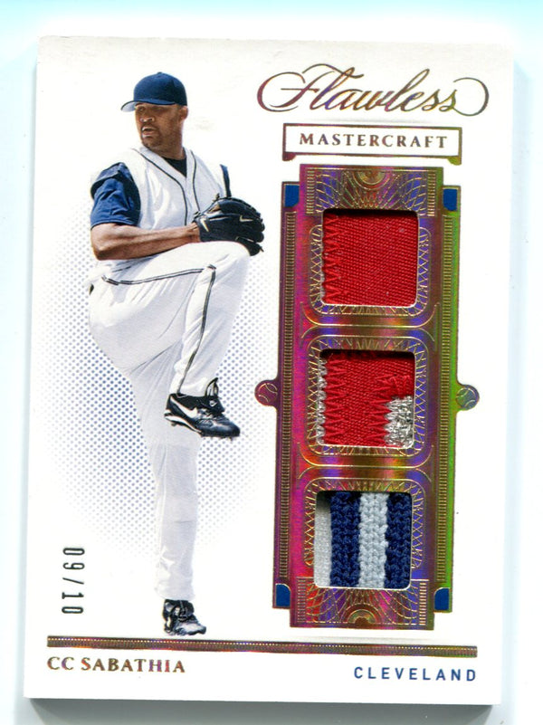 CC Sabathia 2021 Panini Flawless Mastercraft Patch Card #MC-CC /10