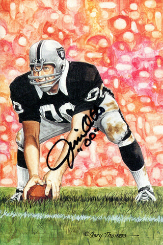 Jim Otto Autographed Goal Line Art Postcard