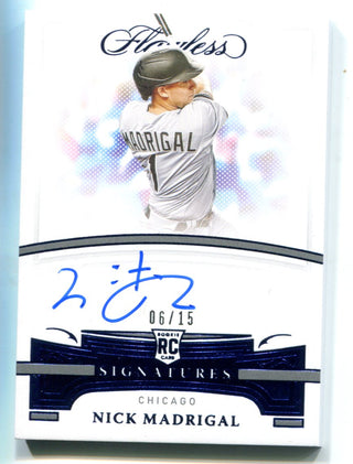 Nick Madrigal 2021 Panini Flawless #FRSNM Autographed Card /15