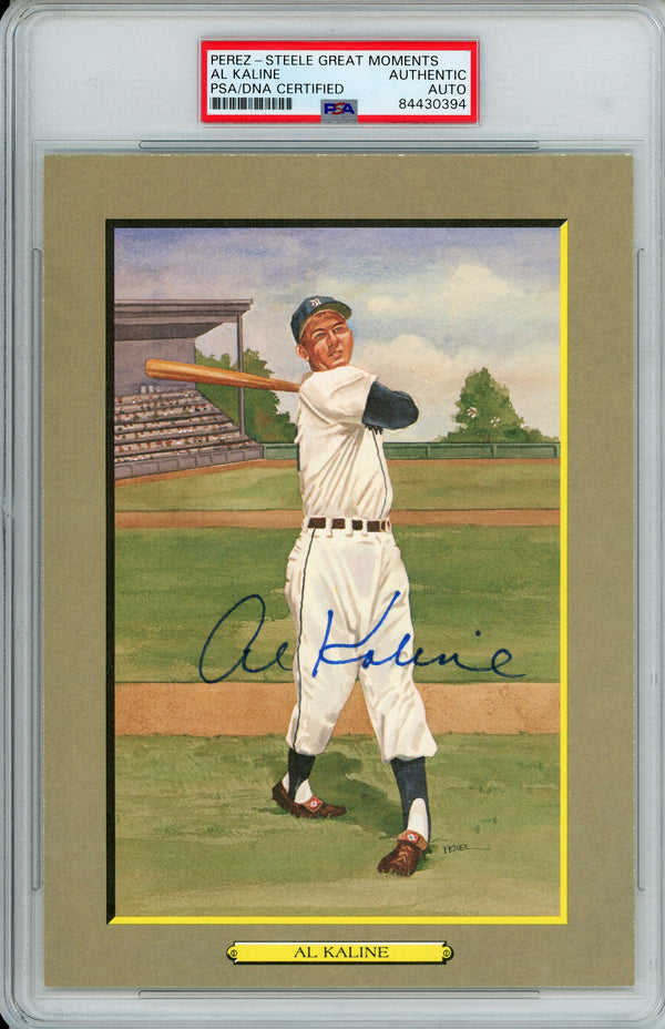 Al Kaline Autographed Perez Steele Great Moments Post Card (PSA)