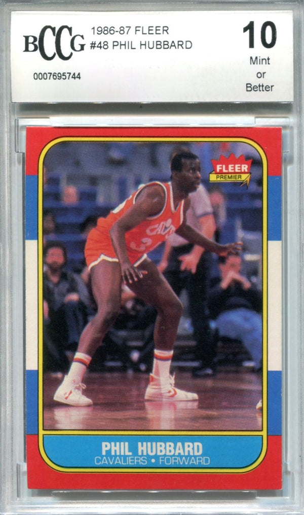 Phil Hubbard 1986-87 Fleer Premier #48 BCCG Mint 10 Card