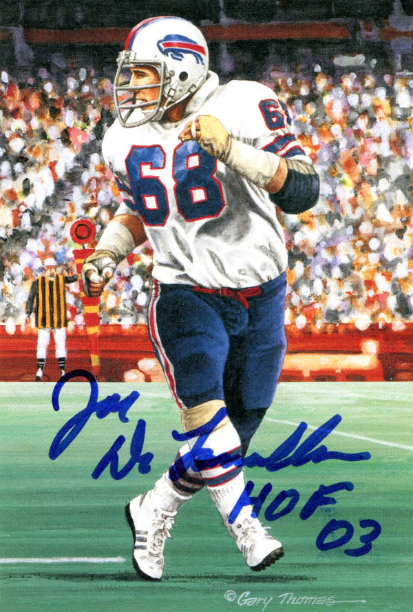 Joe DeLamielleure "HOF 03" Autographed Goal Line Art Postcard