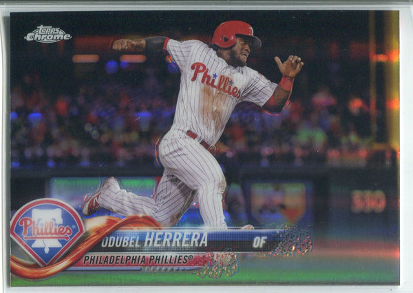 Odubel Herrera 2018 Topps Chrome Refractor Card