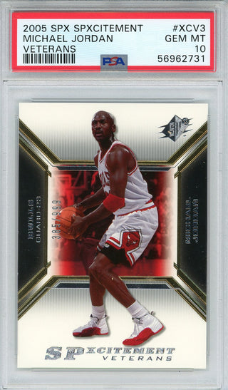 Michael Jordan 2005 Upper Deck SPx SPxcitement Veterans Card #XCV3 (PSA)