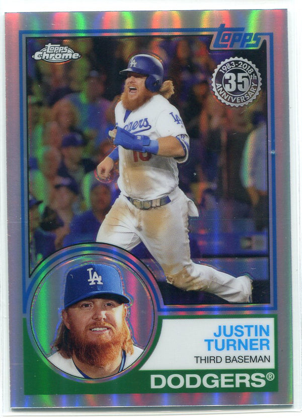 Justin Turner 2018 Topps Chrome Insert Card