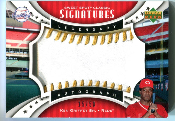 Ken Griffey Sr. Upper Deck Sweet Spot Classics #SPSKG Autographed Card