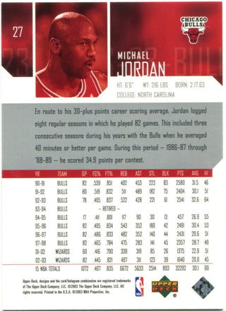 Michael Jordan Upper Deck 2003