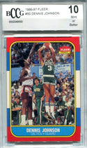 Dennis Johnson 1986-87 Fleer Premier #50 BCCG Mint 10 Card