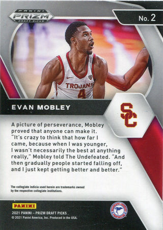 Evan Mobley 2021 Panini Prizm Draft Picks Rookie Card