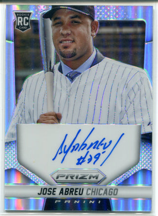 Jose Abreu Autographed 2014 Panini Prizm Holo Rookie Card