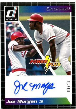 Joe Morgan 2014 Donruss Power Plus Autographed Card #8/10