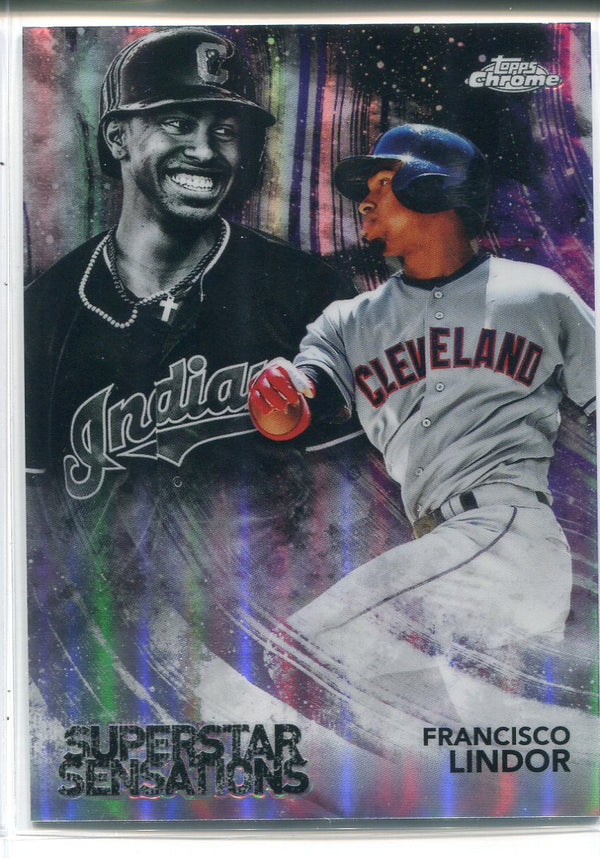 Francisco Lindor 2018 Topps Chrome Superstar Sensations Insert Card