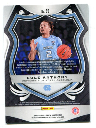 Cole Anthony 2020 Panini Draft Picks Crusade #89 Card