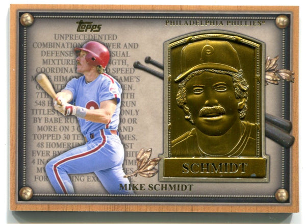 Mike Schmidt 2012 Topps Hall of Fame Gold Plaque Card #HOFMS