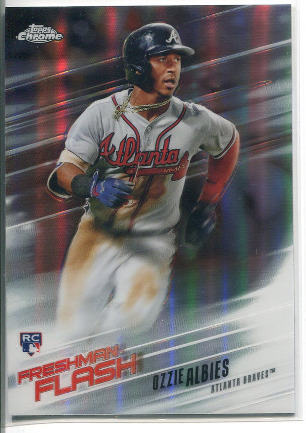 Ozzie Albies 2018 Topps Chrome Freshman Flash Insert Rookie Card