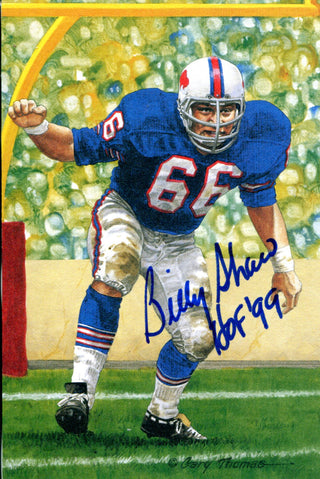 Billy Shaw "HOF 99" Autographed Goal Line Art Postcard