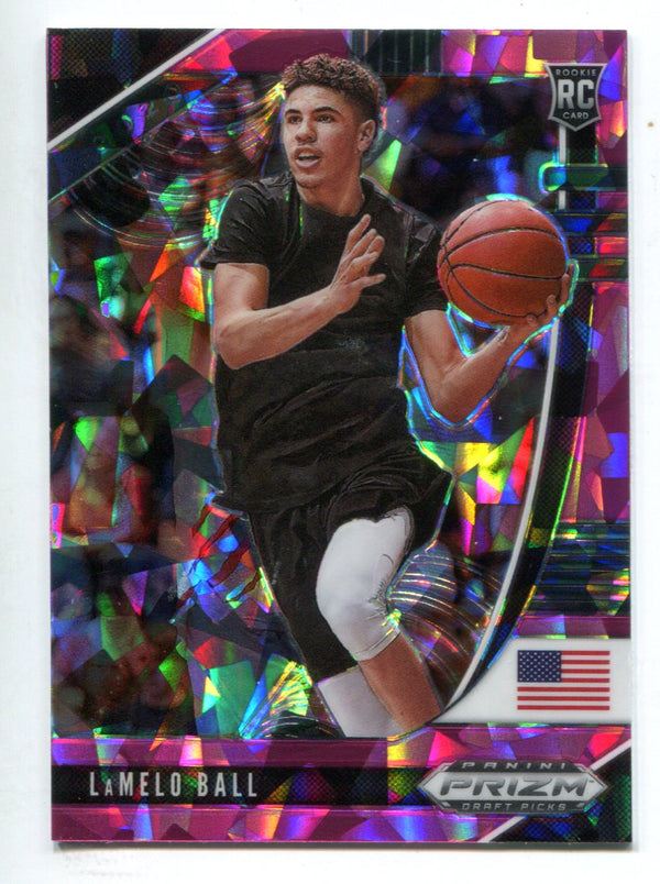 LaMelo Ball 2020 Prizm Draft Picks Pink Cracked Ice #3 Card