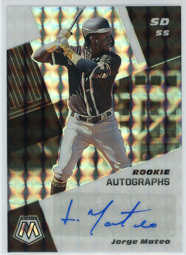 Jorge Mateo Autographed 2021 Panini Mosaic Prizm Card #RAM-JM