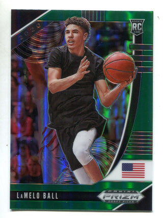 LaMelo Ball 2020 Prizm Draft Picks Green Refractor #3 Card