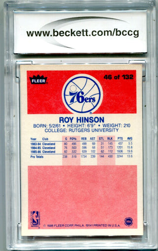 Roy Hinson 1986-87 Fleer Premier #46 BCCG Mint 10 Card