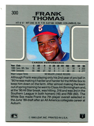 Frank Thomas 1990 Leaf #300 Rookie Card