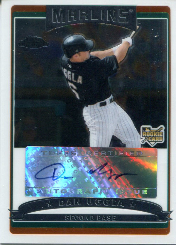 Dan Uggla Autographed 2006 Topps Chrome Rookie Card