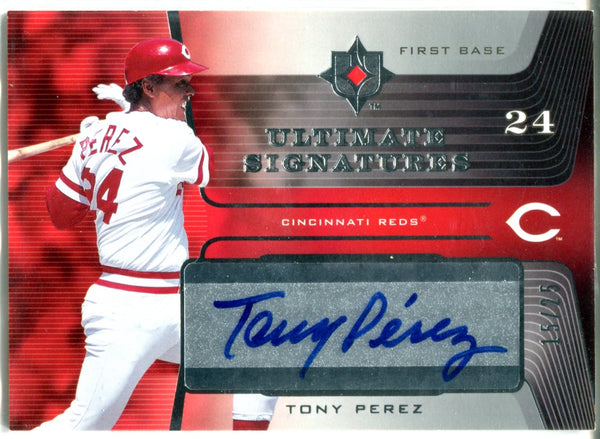 Tony Perez Autographed 2004 Upper Deck Ultimate Signatures Card