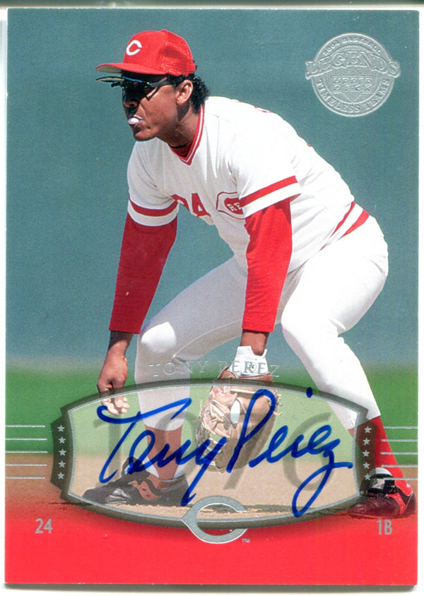 Tony Perez Autographed 2004 Upper Deck Legends Card