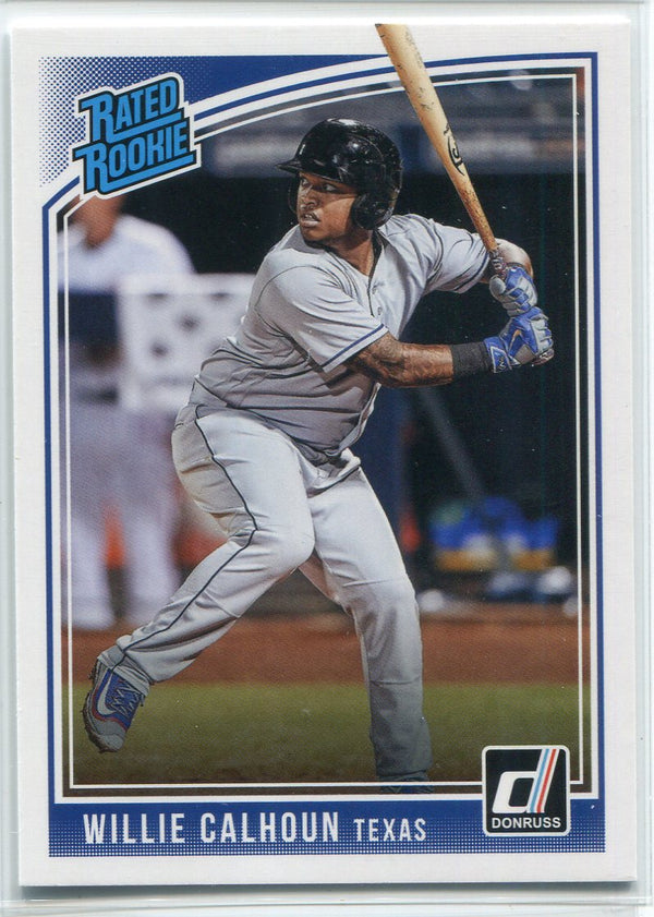 Willie Calhoun 2018 Panini Donruss Rated Rookie Card