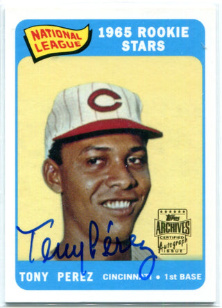 Tony Perez Autographed 2001 Topps Archives Card