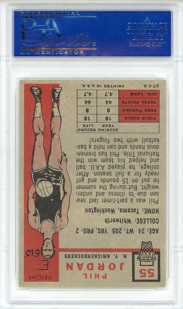 Phil Jordan 1957 Topps Card #55 (PSA NM 7)