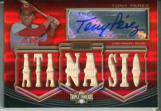 Tony Perez Autographed 2010 Topps Triple Threads Bat Card