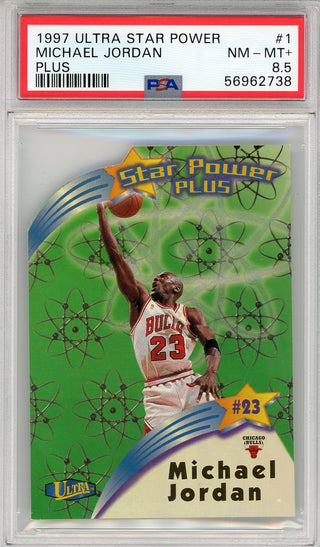 Michael Jordan 1997 Fleer Ultra Star Power Plus Card #1 (PSA)