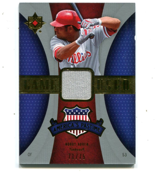 Bobby Abreu 2007 Upper Deck America`s Past Time #PMBA Jersey Card 71/75