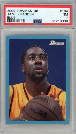 James Harden 2009 Bowman '48 Blue Card #104 (PSA NM 7)