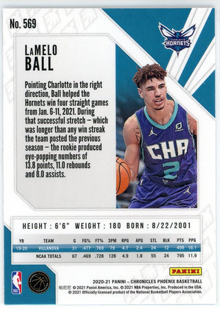 LaMelo Ball 2020-21 Panini Chronicles Phoenix Rookie Card #569