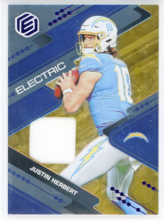 Justin Herbert 2022 Panini Elements Electric Patch Card #ELE-14