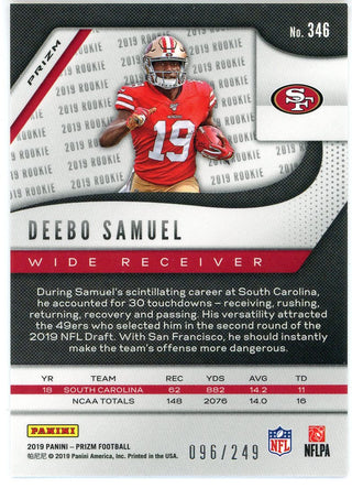 Deebo Samuel 2019 Panini Prizm Orange Prizm Rookie Card #346