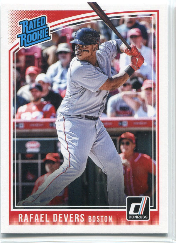 Rafael Devers 2018 Panini Donruss Rated Rookie Card