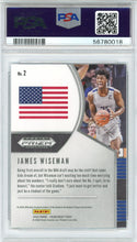 James Wiseman 2020 Panini Prizm Draft Pick Rookie Card #2 (PSA)