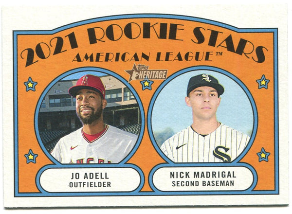 Jo Adell Nick Madrigal 2021 Rookie Stars American League Topps Heritage 2021