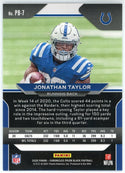 Jonathan Taylor 2020 Panini Chronicles Prizm Black Rookie Card #PB-7