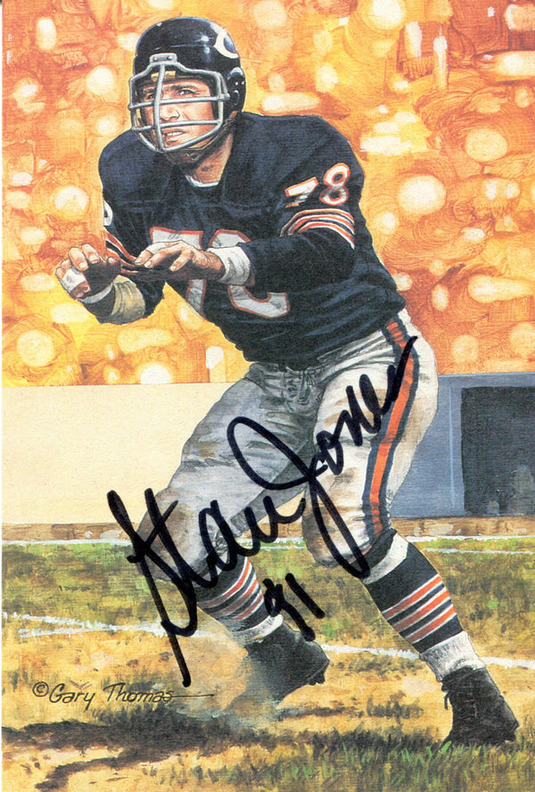 Stan Jones "91" Autographed Goal Line Art Postcard