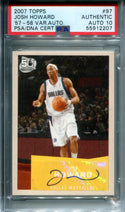 Josh Howard 2007 Topps Autographed Card (PSA AUTO 10)