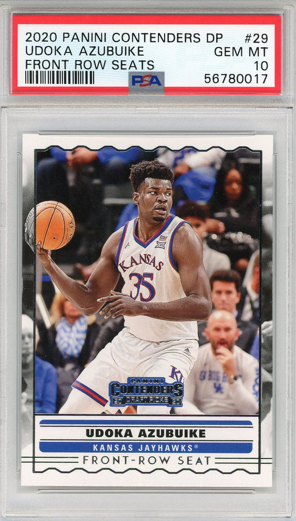 Udoka Azubuike 2020 Panini Contenders Draft Pick Front Row Seats Rookie Card #29 (PSA)