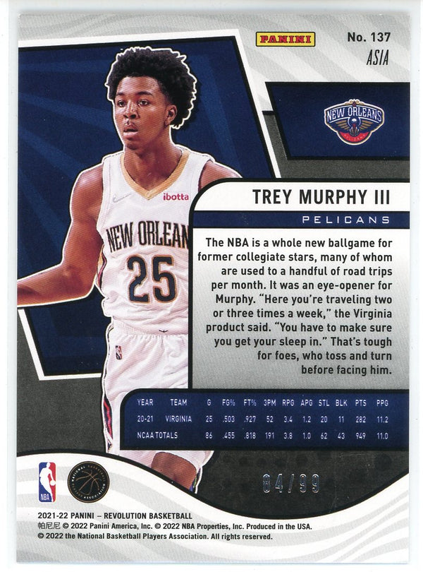 Trey Murphy III 2021-22 Panini Revolution Asia Rookie Card #137