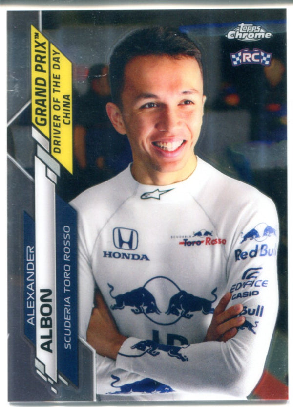 Alexander Albon 2020 Topps Chrome Rookie Card #156